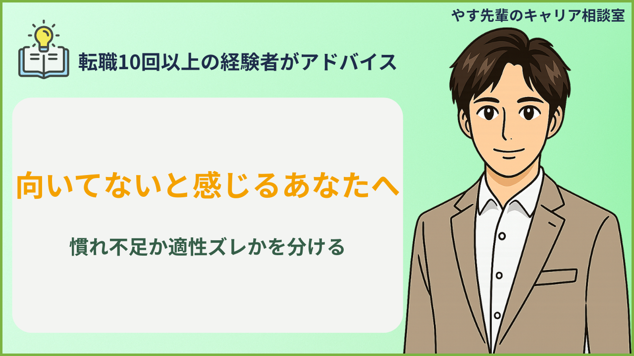 仕事を辞めたいほど向いてない状態を整理するイメージ