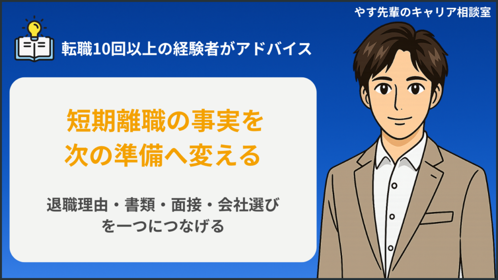 退職理由・書類・面接・会社選びを一つにつなげるイメージ