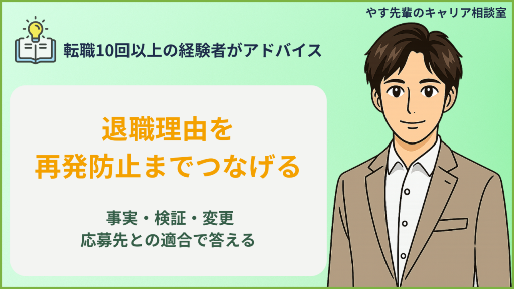 事実・検証・変更・応募先との適合で答えるイメージ