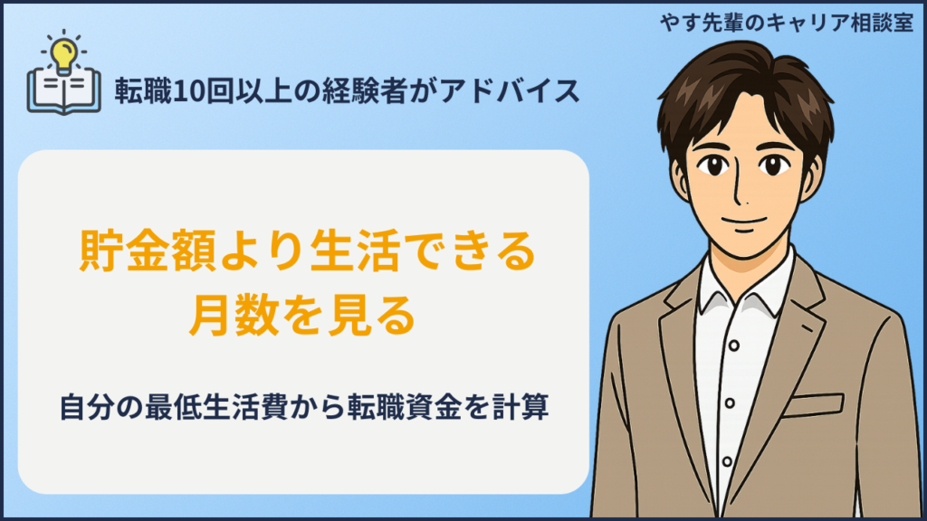 最低生活費と生活可能月数から転職前の貯金を確認する家計表